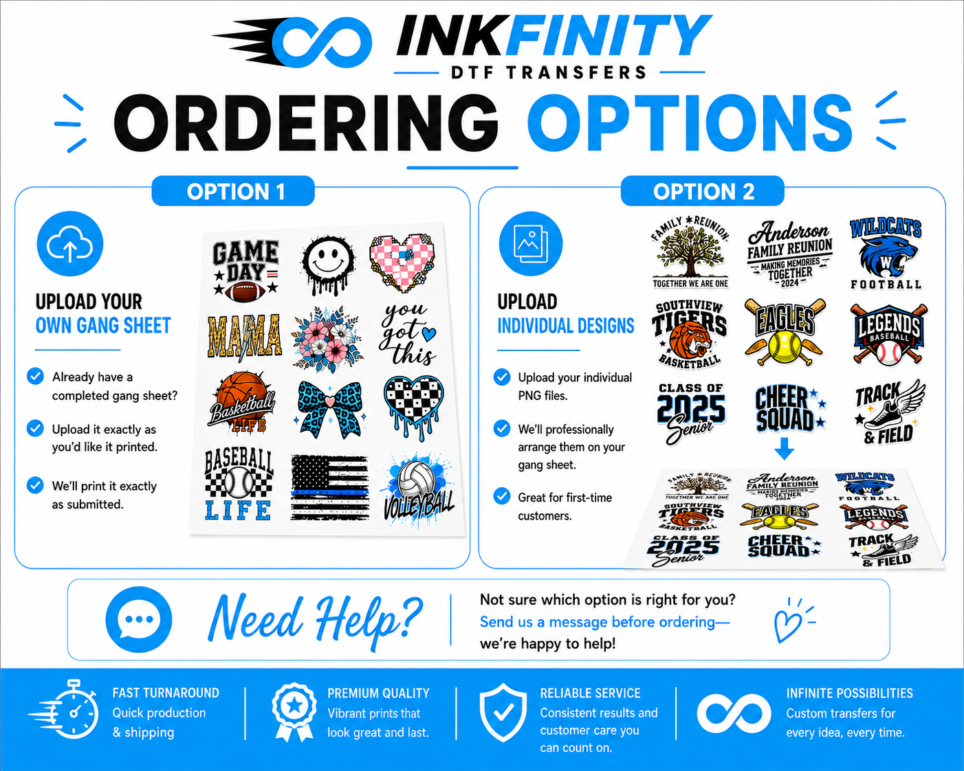 22×12 Custom DTF Gang Sheet – Ready to Press Full Color Heat Transfer