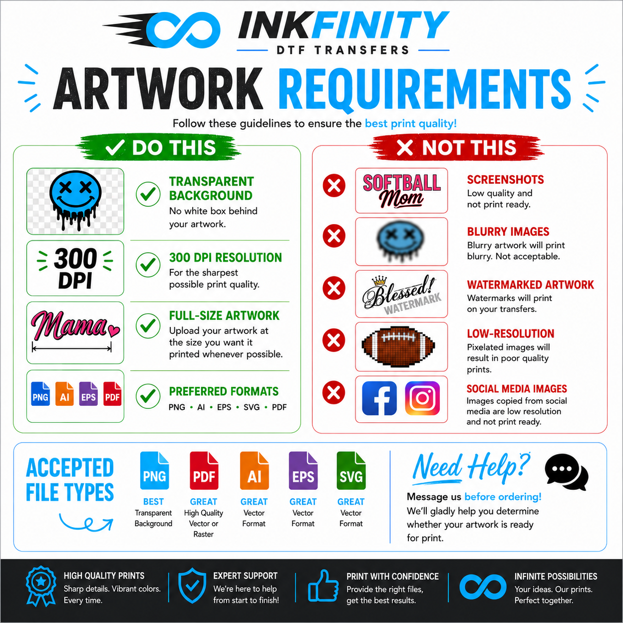 22×24 Custom DTF Gang Sheet – Ready to Press Full Color Heat Transfer