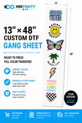 13 × 48 Custom DTF Gang Sheet – Ready to Press Full Color Heat Transfer